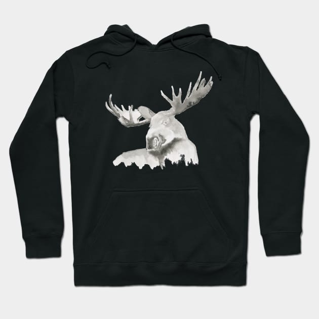 Moose Painting Hoodie by Bollocks